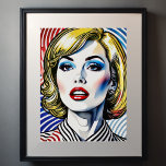 Arte pop femenino de rubia<br><div class="desc">Arte pop femenino La relación de aspecto es de 3:4. Fue diseñado para ser impreso como 24"x32"</div>
