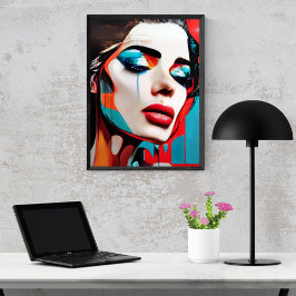 Arte pop femenino llorando