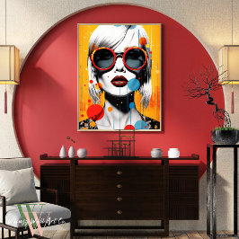 Arte pop femenino vibrante