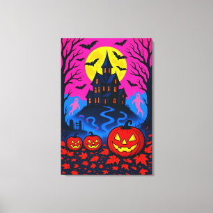 Arte Pop Halloween al Estilo Retro de los 80