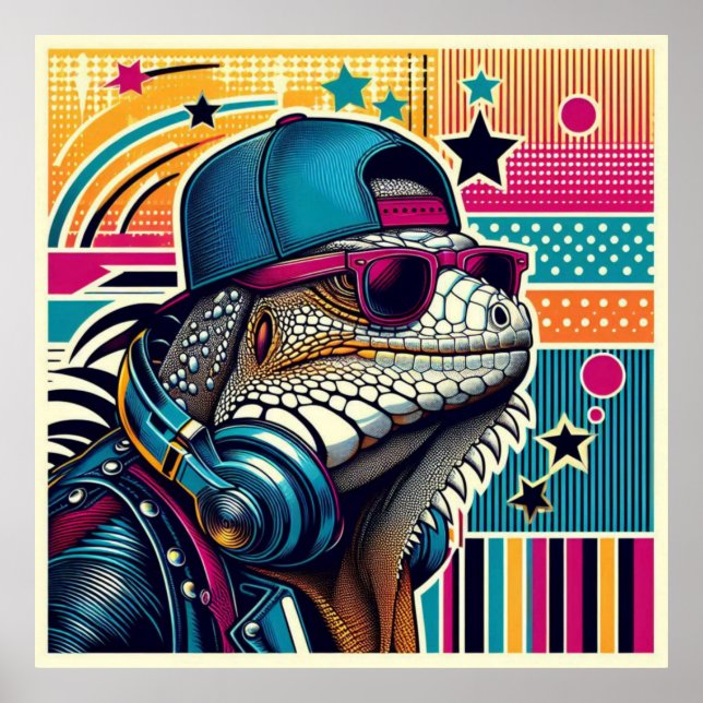 ARTE POP IGUANA 4 (Frente)