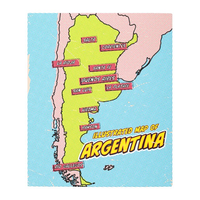 Arte pop ilustra Argentina (Anverso)