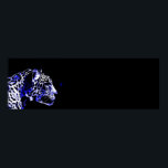 Arte pop jaguar negro y azul<br><div class="desc">Poster de cabeza de jaguar negro y azul - Posters de retrato de Jaguar impresiones - imagen de Jaguar de arte pop - grandes gatos salvajes - La cabeza del jaguar - cara de Jaguar</div>