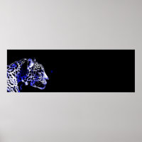 Arte pop jaguar negro y azul