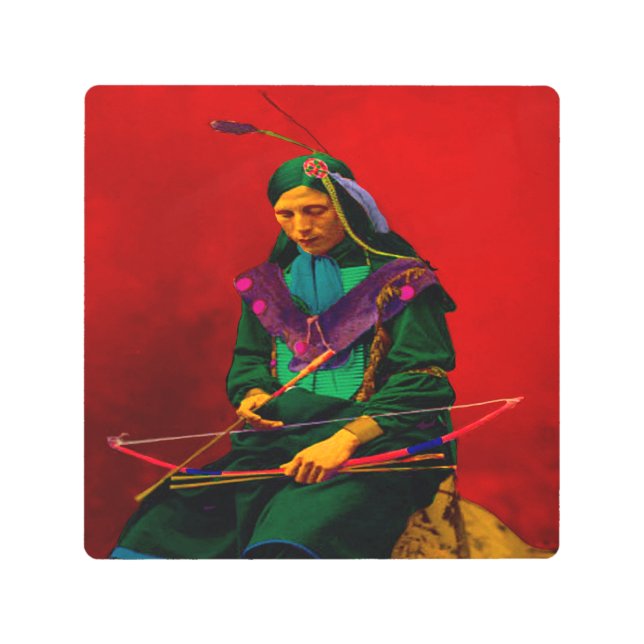 Arte pop nativo americano de Cherokee arte mural M (Anverso)