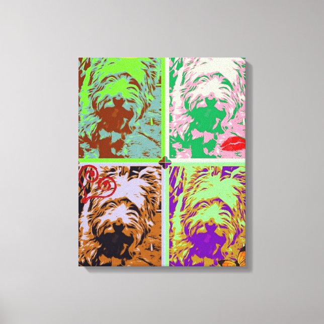 Arte pop occidental en lienzo estirado (Anverso)
