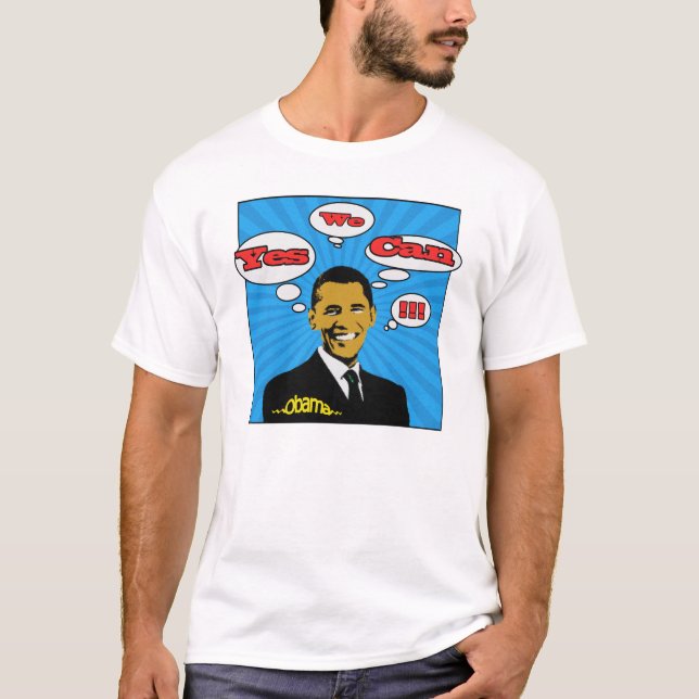 Arte pop podemos sí camiseta de Obama (Anverso)