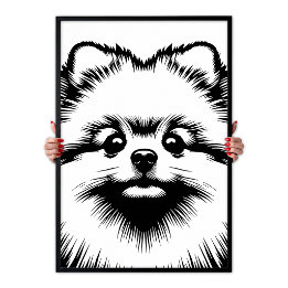 Arte Pop Pomerania Blanco & Negro Estética Chic