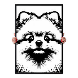 Arte Pop Pomerania Blanco & Negro Estética Chic