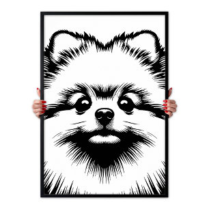 Arte Pop Pomerania Blanco & Negro Estética Chic