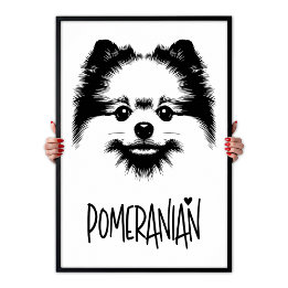 Arte Pop Pomerania Negro y Blanco Estética Chic