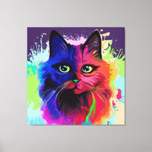 Arte pop psicodélico para gatos