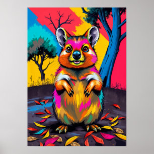 Arte Pop Quokka Colorido