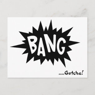 Arte Pop Retro, ¡Bang! ¡Atrapado! Tarjeta Postal d