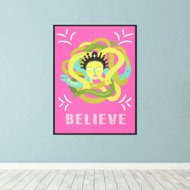 Arte pop retro de Mod Medusa (Insitu (piso de madera))