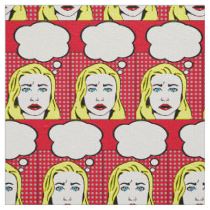 arte pop retro tela femenina rubia