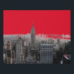 Arte pop rojo Nueva York<br><div class="desc">Rojo - Blanco y negro Nueva York City - Manhattan Skyscrapers Imagen de arte digital</div>