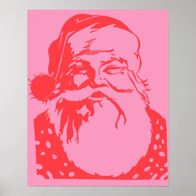 Arte pop Santa Rosa rojo (Frente)