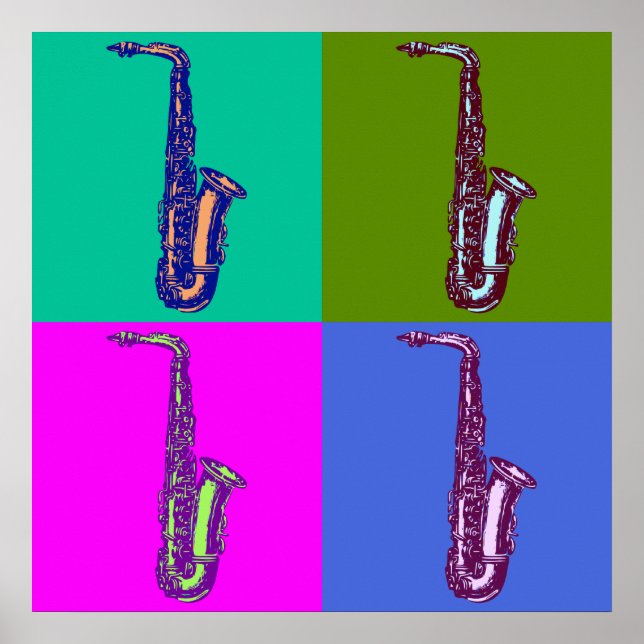 Arte pop saxofónico Alto (Frente)