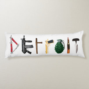 Arte pop urbano de la almohada DETROIT