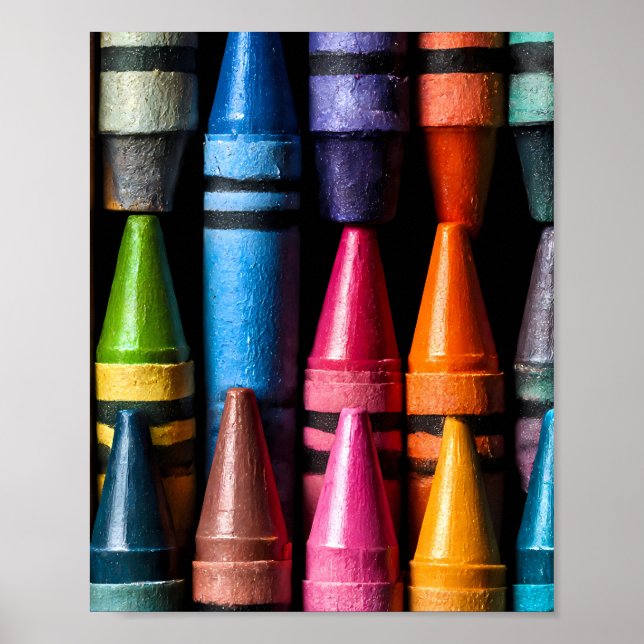 Arte Pop Vibrante: Construcción de Color de Crayón (Frente)