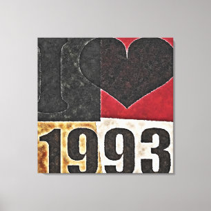 Arte pop vintage - I heart 1993 - Wrapped Canvas