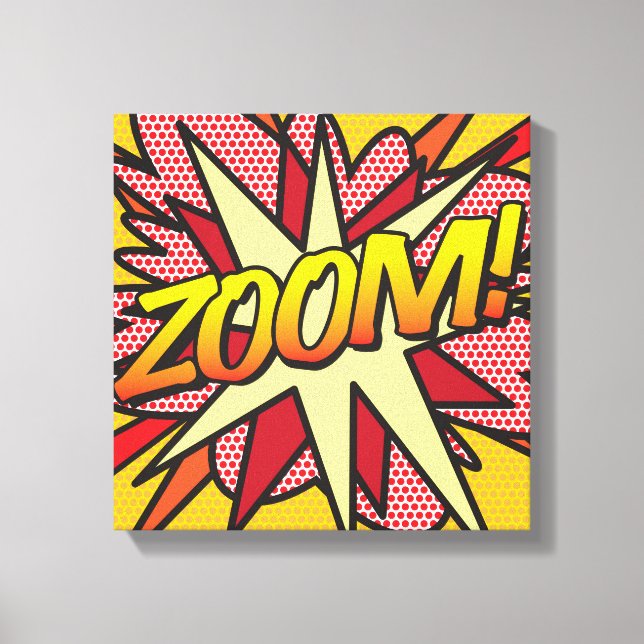 Arte Pop Zoom Superhéroe de Cómic (Anverso)