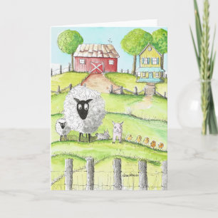 Arte Popular, Animales Barn Yard, Tarjeta de Arte