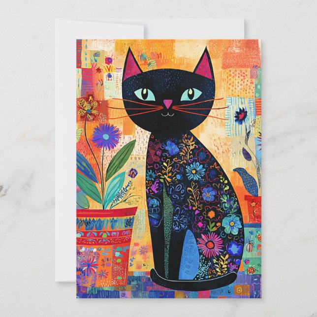 Arte popular de gato negro (Anverso)