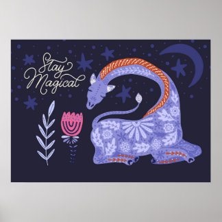 Arte popular de la jirafa mágica