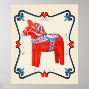 Arte popular del caballo de Dala del sueco