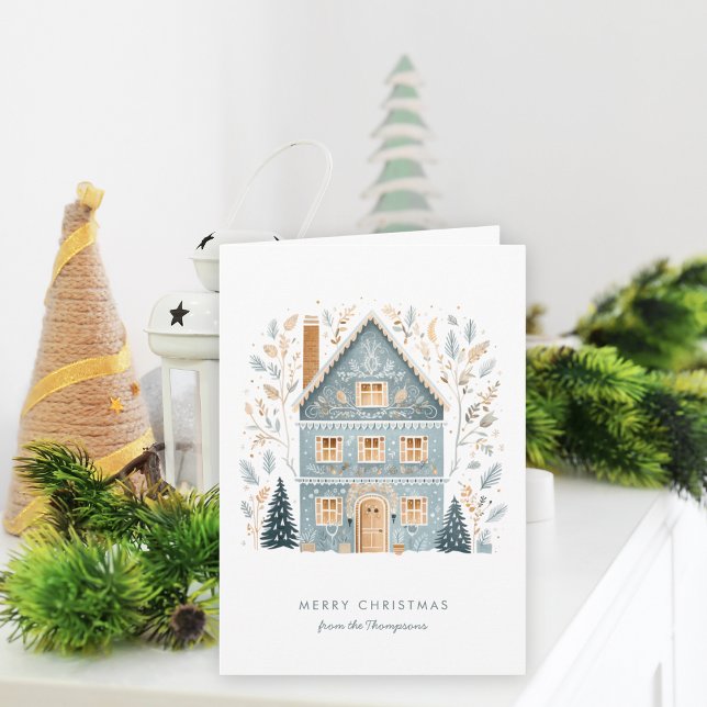 Arte Popular Invierno Casa Azul Feliz Navidad (Folded Christmas card, available digitally and printed)