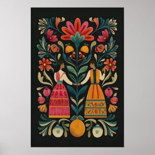 Arte Popular Mexicano Giclée Impresión Figuras del