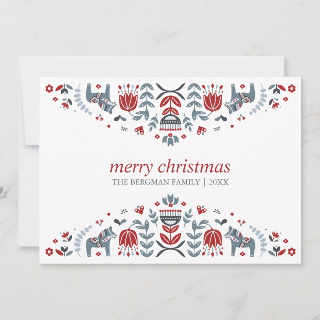 Arte Popular Nórdico | Fiestas de Navidad 3 Foto (Anverso)