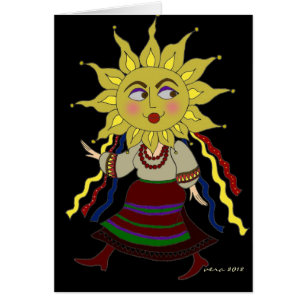 Arte popular ucraniano de la mujer de Sun