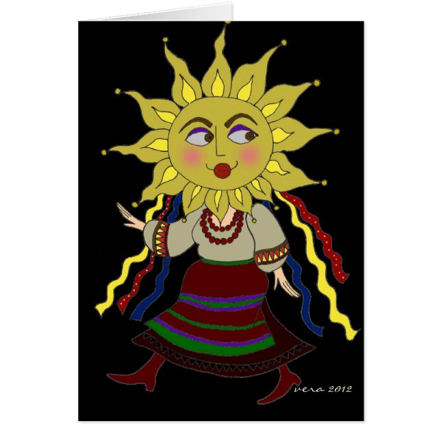 Arte popular ucraniano de la mujer de Sun (Frente)