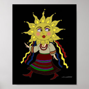 Arte popular ucraniano de Sun Woman