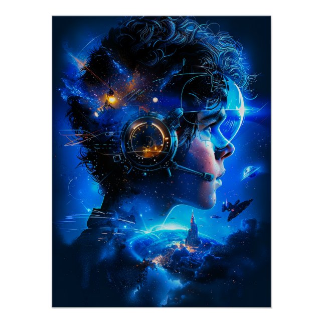 Arte Poster de ciencia ficción (Anverso)