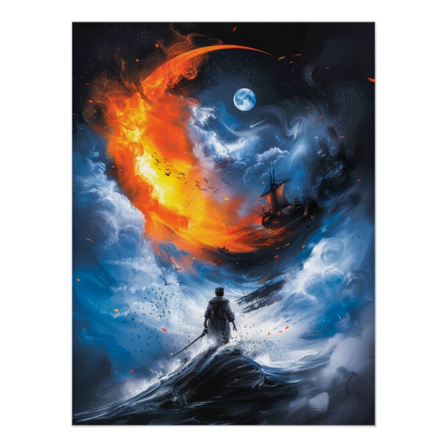 Arte Poster de ciencia ficción (Anverso)