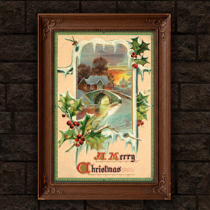 Arte Poster de la Navidad de 1910