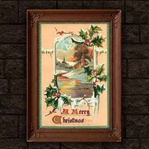 Arte Poster de la Navidad de 1910