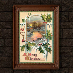 Arte Poster de la Navidad de 1910