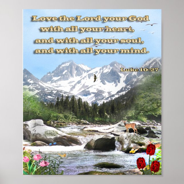 Arte poster de la Oración Cristiana (Frente)