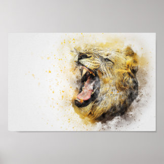 Arte Poster de leones ruidosos