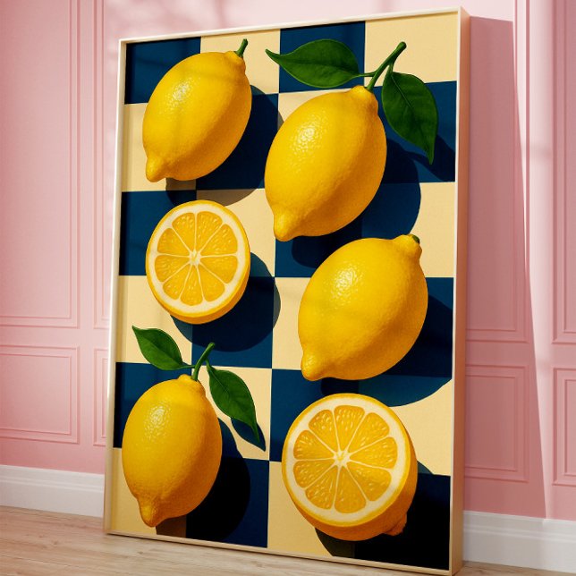 Arte Poster de limón, decoración de paredes de coc (Lemon art)