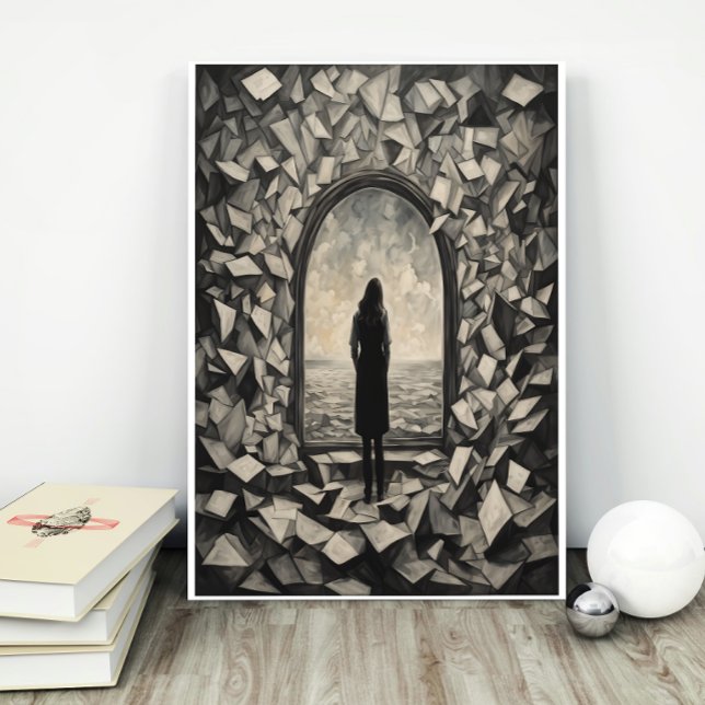 Arte Poster de Papeles Flotantes Monocromos Surrea (Subido por el creador)