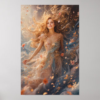 Arte Poster de Parede Reverie Floral Etéreo