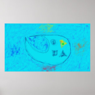 Arte Potpourri Arte abstracto minimalista azul ac