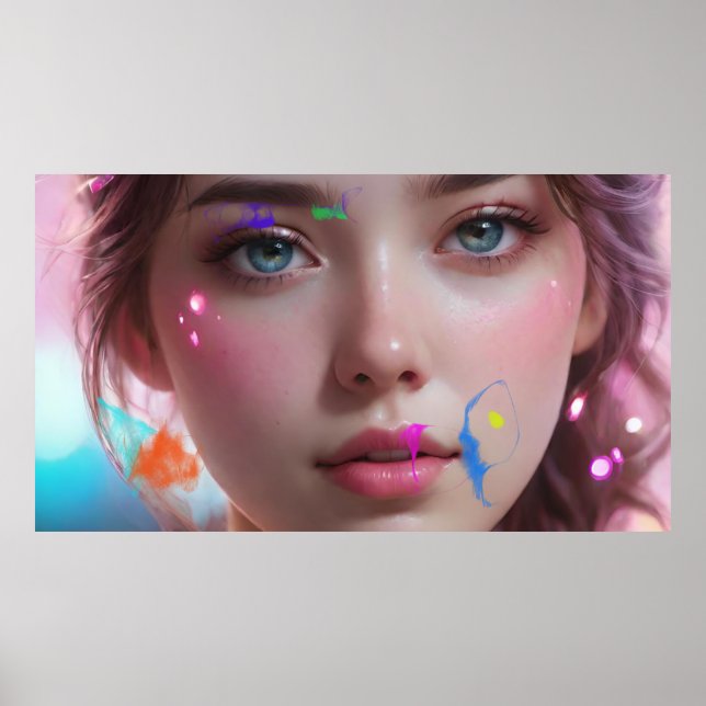 Arte Potpourri  Chica de IA y abstracto (Frente)