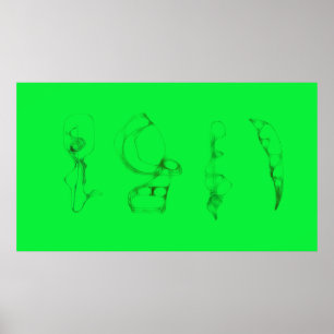Arte Potpourri Dibujo minimalista verde